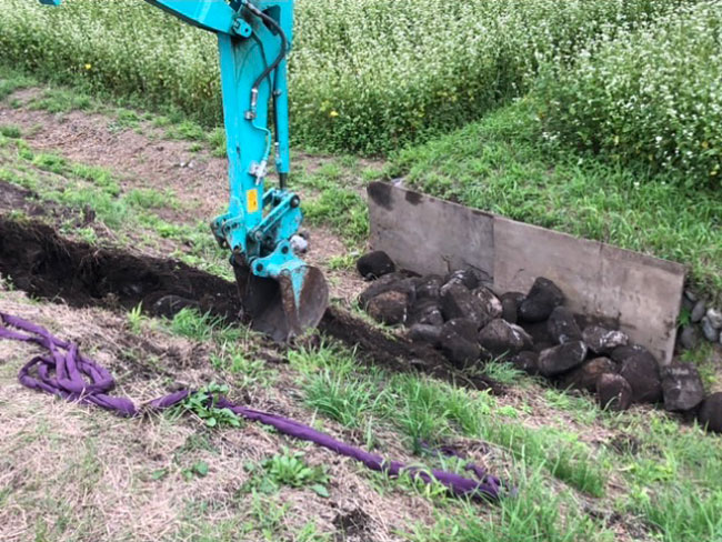 ⑦電柱周りの工事工程